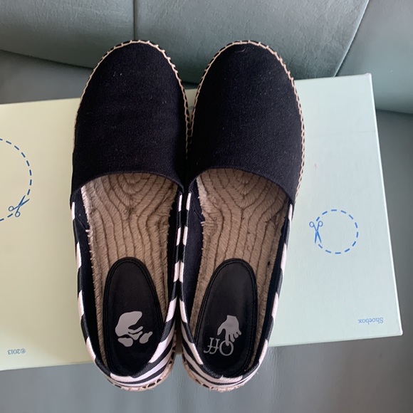 Off-White Stripes Espadrille Flat(Womens) - Picture 6 of 7